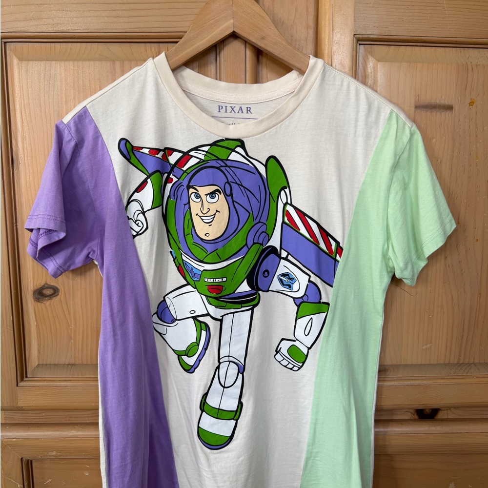 Women’s Buzz Lightyear T-Shirt - Purple, Green, and White